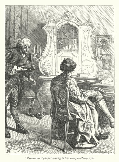 Illustration for The Good-Natured Man (engraving) 作者 乔治·约翰·平威尔