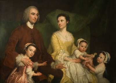 塞缪尔-瓦特恩医生与他的妻子和孩子，1755年。 作者 乔治·纳普顿