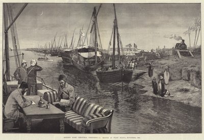 1884年11月，在Wady Halfa发送家庭圣诞节问候，草图 作者 George L. Seymour