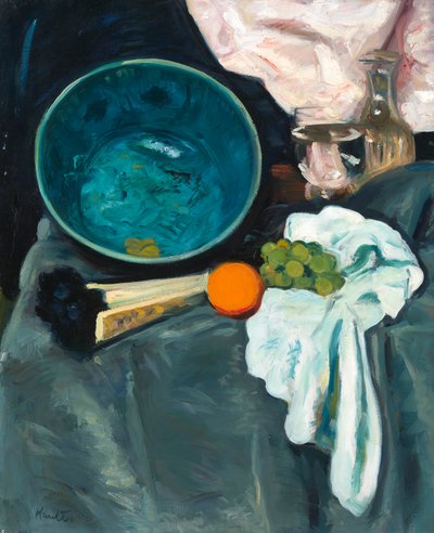 《绿碗》，c.1920（布面油画） 作者 乔治·莱斯利·亨特