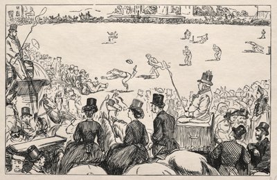 上议院大学板球比赛，1862年。 作者 乔治·路易斯·帕尔梅拉·布森·布莫里耶