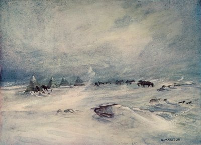 1909年，约于1908年，《屏障上的暴风雪》。 作者 乔治马斯顿