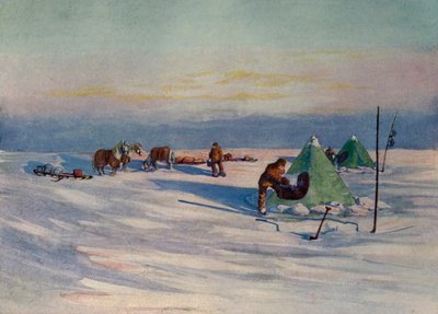 1909年，大约在栅栏上的一个安静的夜晚，1909年 作者 乔治马斯顿