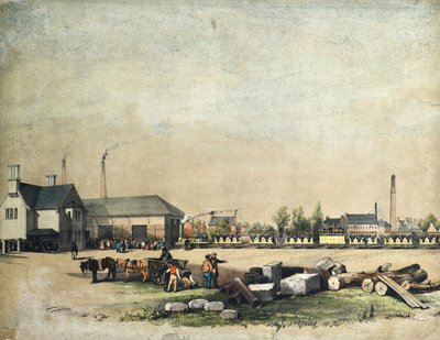 佩斯利 "火车头和列车抵达佩斯利和伦弗鲁铁路车厂 作者 乔治·马丁