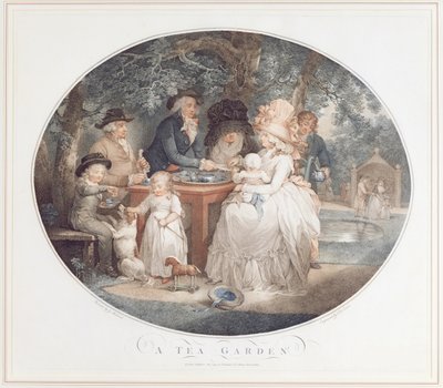 茶园，弗朗索瓦·大卫·萨隆（Francois David Saron，生于 1764 年）根据莫兰德的彩色点画雕刻 作者 乔治·莫兰德