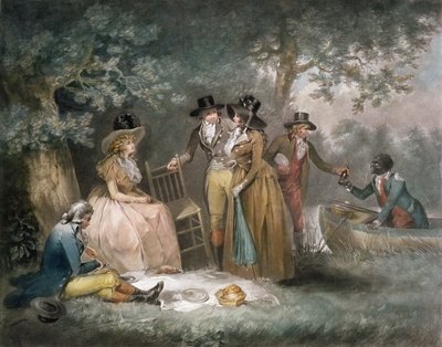 钓鱼者的重建，由威廉沃德（1766-1826），酒吧雕刻。由JR史密斯，1789年（mezzotint雕刻） 作者 乔治·莫兰德