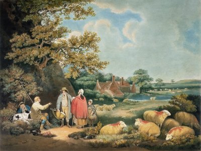 牧羊人，由William Ward（1766-1826）雕刻，酒吧。作者：H. Morland，1806（mezzotint engraving） 作者 乔治·莫兰德