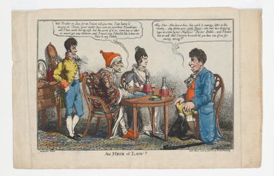 法律上的HEIR，1808年Charles Williams制作的印刷品（手工雕刻） 作者 乔治·穆塔德·伍德沃德
