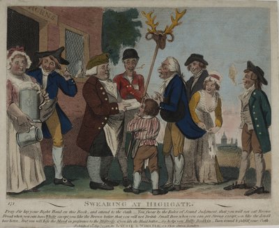 在Highgate，1796年宣誓就职 作者 乔治·穆塔德·伍德沃德