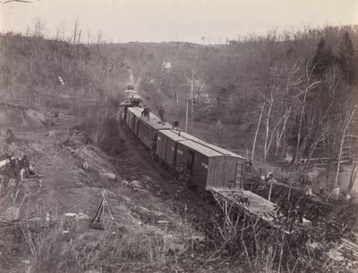 布尔润。1861-65年，联合磨坊附近的奥兰治和亚历山大铁路。 作者 乔治·N·巴纳德