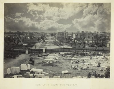 从国会大厦看哥伦比亚，1866年。 作者 乔治·N·巴纳德