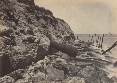 桑普特堡的外景，1860年代。 作者 乔治·N·巴纳德