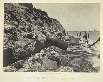 桑普特堡的外景，1866年。 作者 乔治·N·巴纳德