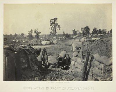 乔治亚州亚特兰大前面的叛军工程，第3号，1864年。 作者 乔治·N·巴纳德