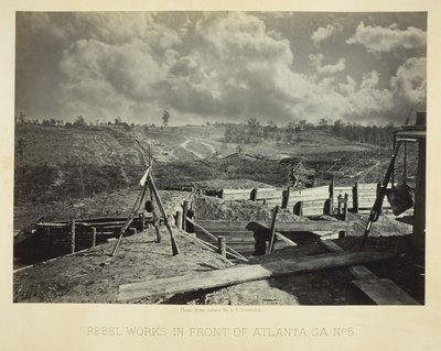 乔治亚州亚特兰大前面的叛军工程，第5号，1864年。 作者 乔治·N·巴纳德
