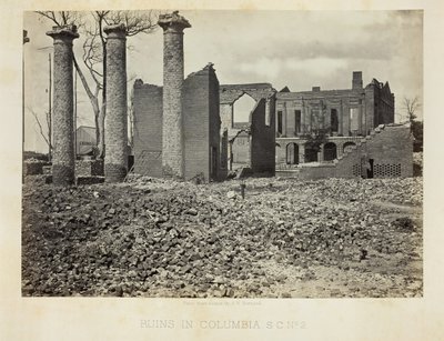 南卡罗来纳州哥伦比亚市的废墟，第2号，1865年。 作者 乔治·N·巴纳德