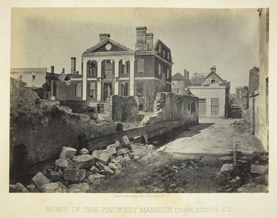 平克尼大厦的废墟，南卡罗莱纳州查尔斯顿，1865年。 作者 乔治·N·巴纳德