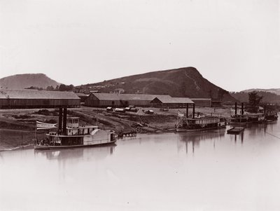 田纳西河在查塔努加81号瞭望山支线，约1864年。 作者 乔治·N·巴纳德