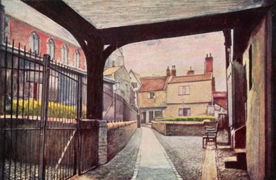 Tombland Alley（彩色平版印刷）。 作者 乔治·帕森斯·诺曼