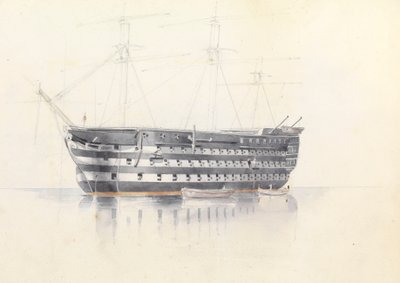 女王号 "在马耳他的研究，1852 年 3 月 3 日 作者 乔治·佩切尔·门兹