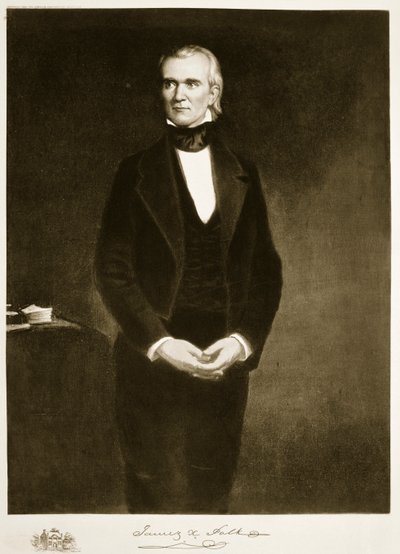 James K. Polk（1795-1849），美利坚合众国第11任总统，酒吧。 1901年（照相凹版） 作者 乔治·彼得·亚历山大·希利