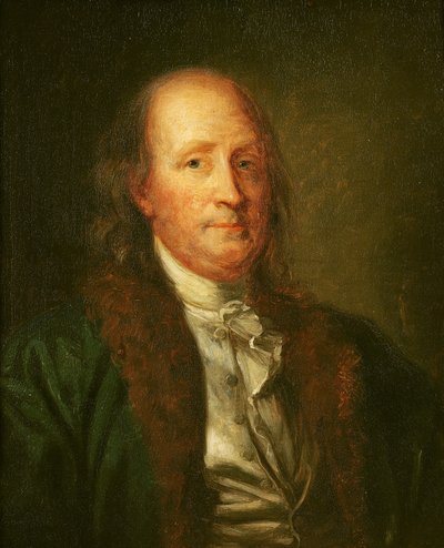 本杰明富兰克林的肖像（1706-90） 作者 George Peter Alexander Healy