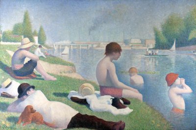 Asnières的沐浴者 Baigneurs à Asnières, 1884年 作者 乔治·皮埃尔·修拉
