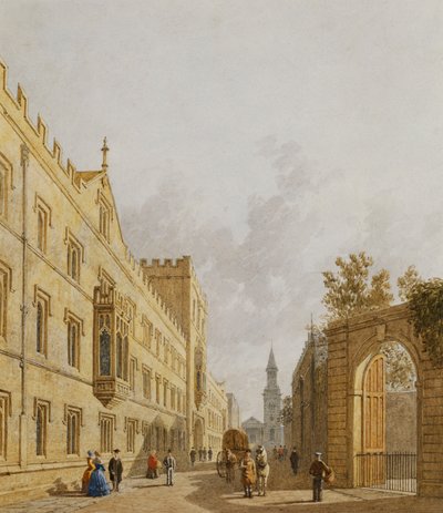 牛津埃克塞特学院，1848年 作者 乔治·派恩