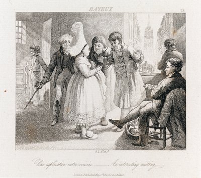 有趣的会议 - Bayeux，c.1821（蚀刻版） 作者 乔治·罗伯特·刘易斯