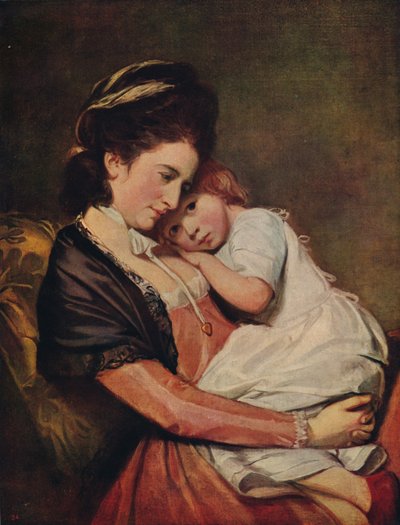 约翰斯通太太和她的儿子，1775-1780年，c1915年 作者 乔治·罗姆尼