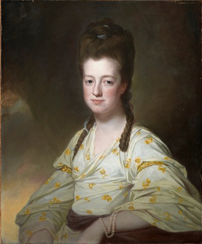 波特兰公爵夫人多萝西-卡文迪什的肖像，约1772年（布面油画）。 作者 乔治·罗姆尼