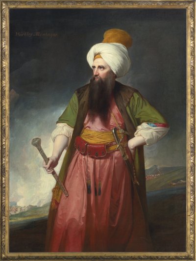 Edward Wortley Montagu (1713-1776) 的肖像 - Peinture de George Romney (1734-1802) - 布面油画 作者 乔治·罗姆尼