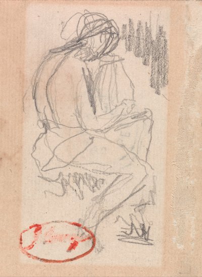 坐着弹琴的人物 作者 乔治·罗姆尼