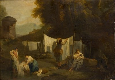 漂白的理由 农民洗亚麻布》，1754-1802年 作者 乔治·罗姆尼