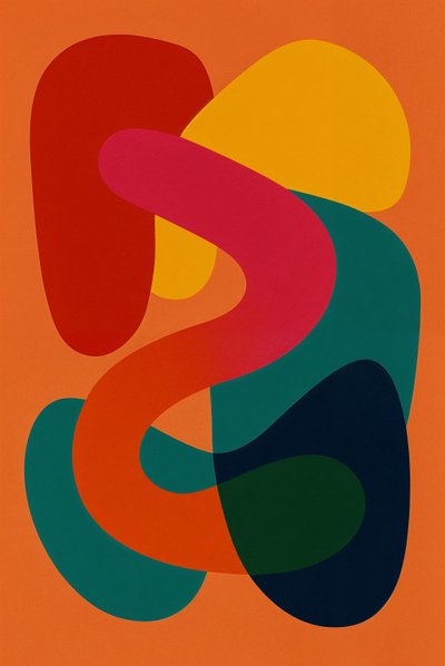 混乱中的平衡，2025 年（丙烯酸画布） 作者 George Rosaly