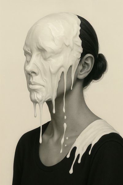 象牙色的回声，2025 年（丙烯酸画布） 作者 乔治·罗莎莉