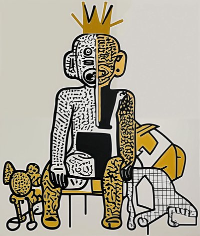 两个世界的继承人，2024 年（丙烯酸画布） 作者 乔治·罗莎莉