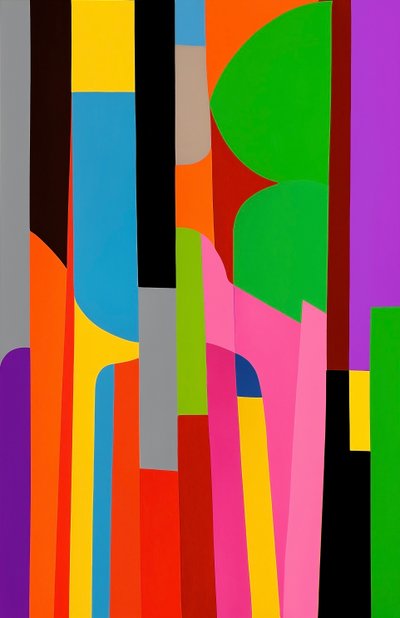 视角转换，2025 年（丙烯酸画布） 作者 George Rosaly