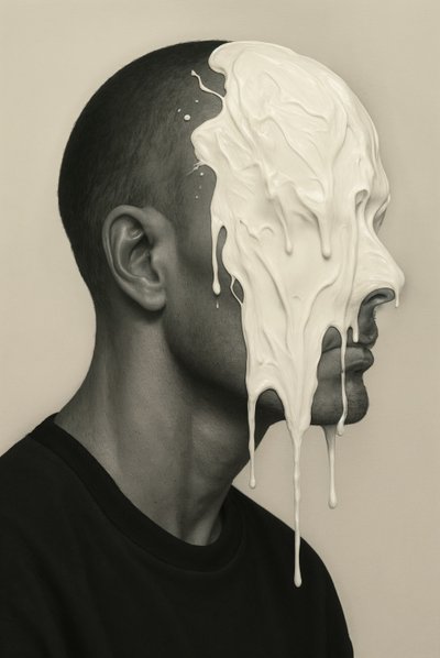 软崩溃》，2025 年（丙烯酸画布） 作者 乔治·罗莎莉