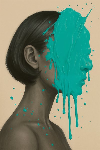 缄默的绽放》，2025 年（丙烯酸画布） 作者 乔治·罗莎莉
