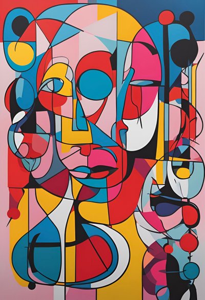 生动的反射，2024 年（丙烯酸画布） 作者 George Rosaly