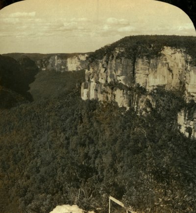 1909年，澳大利亚新南威尔士州蓝山山脉的格罗斯谷（Grose Valley）。 作者 乔治·罗斯