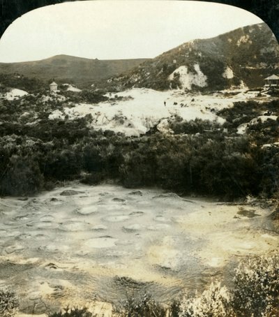 粥锅，华卡，罗托鲁瓦，新西兰，约1909年。 作者 乔治·罗斯