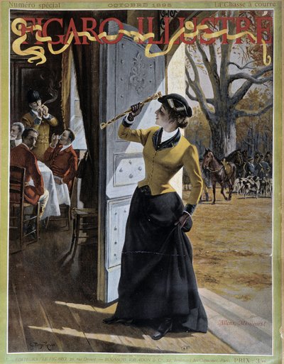 穿着狩猎装的女人——1895 年 10 月的“费加罗画报” 作者 乔治·鲁克斯
