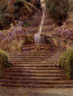 Cascade, Villa Cicogna 作者 乔治·塞缪尔·埃尔古德