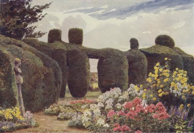 Yew Hedge，Campsey Ashe 作者 乔治·塞缪尔·埃尔古德
