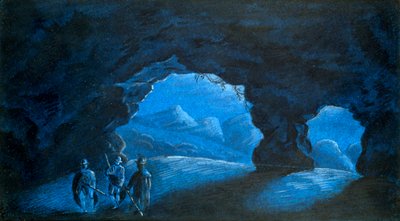 三人在山洞里，1825年 作者 乔治·桑德