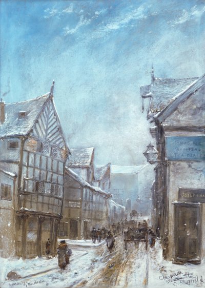 Old Cheapside，沃灵顿，1864年 作者 乔治·谢菲尔德