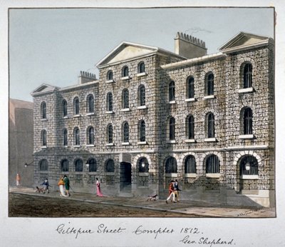 Giltspur Street Compter，伦敦市，1812年。                        作者 乔治·谢泼德