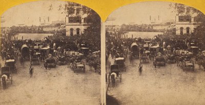 在炮台接待日本大使馆，1860年。 作者 乔治·史密斯·库克。